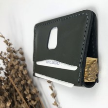 Troyder Deri Erkek Kartlık Design Haki Renk