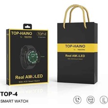 Haino Teko Top-4 Gerçek Amoled Ekran 46MM 3 Kordon Galaxy Watch 4 Akıllı Saat