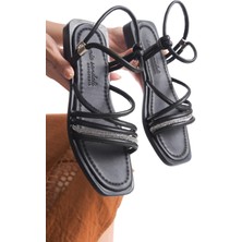 ARTI ARTI AYAKKABI MİA026-1511 Günlük Kadın Siyah Tatil Sandaleti