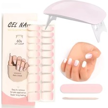 Creative Harbor Jel Tırnak Seti, 16 Adet Jel Tırnak Sticker, Uv Işık Setli Jel Tırnak, Poly Jel Sticker Nail Art