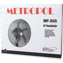 Metropol Ayaklı Sanayi Tipi Soğutucu Oda Serinletici 5 Kanatlı Vantilatör MP-355
