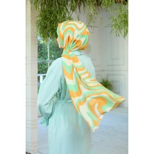 İpekhan Yaz Işıltısı Koleksiyonu Soft Şal Orange Açık Yeşil 3044-04