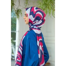 İpekhan Yaz Işıltısı Koleksiyonu Soft Şal Lacivert Pembe 3044-10