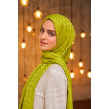 İpekhan Yaz Işıltısı Koleksiyonu İpeksi Jakar Şal Yağ Yeşili 9014-06