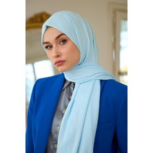 İpekhan Yaz Işıltısı Koleksiyonu İpeksi Jakar Şal Baby Blue 9017-19