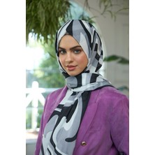 İpekhan Yaz Işıltısı Koleksiyonu Soft Şal Siyah Gri 3044-16