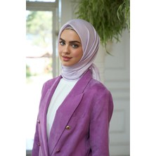 İpekhan Düz Desen Vual Eşarp Lila Vual Ipek Eşarp -  10100-09