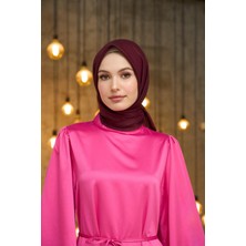 İpekhan Düz Desen Vual Eşarp Bordo Vual Ipek Eşarp -  10100-28