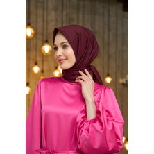İpekhan Düz Desen Vual Eşarp Bordo Vual Ipek Eşarp -  10100-28