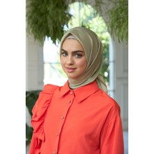 İpekhan Düz Desen Vual Eşarp Açık Haki Vual Ipek Eşarp -  10100-19