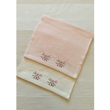 Halley Concept 30 x 50 Çiçekli Nakış Işlemeli 2' Li Mutfak Havlu Seti %100 Pamuk