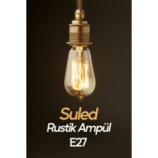 Suled   Dekoratif 5'li Retro Rustik Ampül E27 Standart Duy 220V Ev Cafe Aplik Abajur Tavan Ampülü