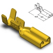 Zembil 100 Adet Sf1/2d (Mini) Izolesiz Dişi Fiş Terminal Soket Kablo Ucu