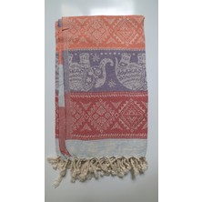 AQUATOLIA Aztek Fil Peştemal - %100 Pamuk- 100X180- Peştemal- Plaj Havlusu-Etnik Fil Desen
