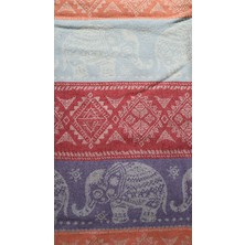 AQUATOLIA Aztek Fil Peştemal - %100 Pamuk- 100X180- Peştemal- Plaj Havlusu-Etnik Fil Desen