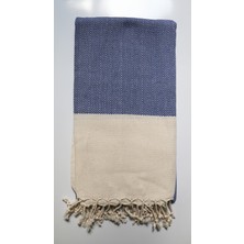 AQUATOLIA Balıksırtı Peştemal - %100 Pamuk- 100X180- Peştemal- Plaj Havlusu- Zikzak Desen