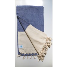 AQUATOLIA Balıksırtı Peştemal - %100 Pamuk- 100X180- Peştemal- Plaj Havlusu- Zikzak Desen