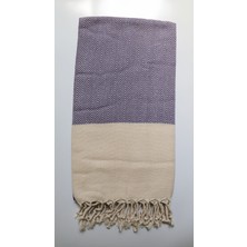 AQUATOLIA Balıksırtı Peştemal - %100 Pamuk- 100X180- Peştemal- Plaj Havlusu- Zikzak Desen