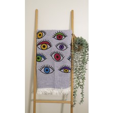 AQUATOLIA Müslin Göz Peştemal - %100 Pamuk- 100X180- Peştemal- Plaj Havlusu- Göz Desen