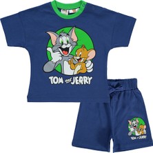 Tom And Jerry Erkek Bebek Şortlu  Takım 6-18 Ay Kırmızı