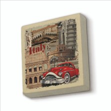 Baksepete Italya Görseli Baskılı Doğaltaş MAGNETKRG-046BUZDOLABI Süsü