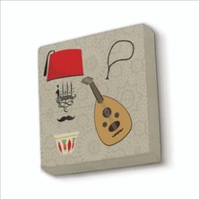 Sadrazam Istanbul Türkiye Semboller Baskılı Doğaltaş MAGNETKRT-060BUZDOLABI Süsü