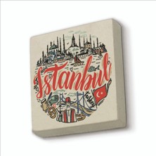 Sadrazam Istanbul Sembolik Yerler Baskılı Doğaltaş MAGNETKRT-032BUZDOLABI Süsü