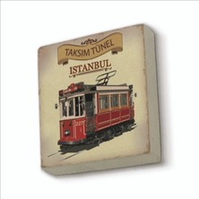 Sadrazam Nostaljik Tramvay Baskılı Doğaltaş MAGNETKRT-049BUZDOLABI Süsü