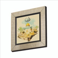 Sadrazam Kudüs Mescid-I Aksa Baskılı Mdf MAGNETKRG-070BUZDOLABI Süsü