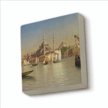 Sadrazam Eminönü Yeni Camii Çizim, Osmanlı Dönemi Baskılı Doğaltaş MAGNETKRT-043BUZDOLABI Süsü