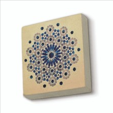 Sadrazam Geometrik Desen Baskılı Doğaltaş MAGNETKD-062BUZDOLABI Süsü