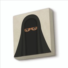 Sadrazam Çarşaflı Kadın Çizimi Baskılı Doğaltaş MAGNETKRG-087BUZDOLABI Süsü