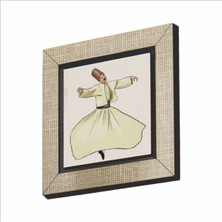 Sadrazam Semazen Baskılı Mdf MAGNETKRT-077BUZDOLABI Süsü