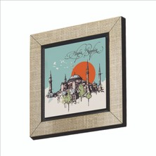 Sadrazam Ayasofya Camii Baskılı Mdf MAGNETKRT-004BUZDOLABI Süsü