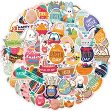 Pengfu Shop D-50 Adet Tarzı Adet Kawaii Tavşan Dıy Dekor Çıkartmalar Sopa Etiket Dizüstü Telefon Dizüstü Kaykay Çocuklar Hediye Bunny Sticker Çıkartması Klasik Oyuncak (Yurt Dışından)