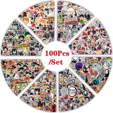 Pengfu Shop 100 Parça SET-A0020 Stili Lot Mix Japonya Anime Koleksiyonu Vinil Sticker Grafiti Dizüstü Bagaj Kaykay Gitar Telefon Su Geçirmez Çıkartmaları Çocuk Oyuncakları (Yurt Dışından)