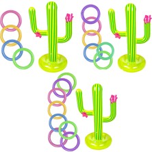 Pengfu Shop 8 Yüzük Stili Yüzme Havuzu Aksesuarları Şişme Kaktüs Halka Toss Oyun Seti Yüzen Havuz Oyuncakları Plaj Partisi Malzemeleri Su Sporları Eğlenceli Oyuncaklar (Yurt Dışından)