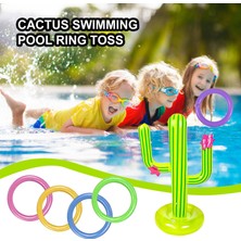 Pengfu Shop 8 Yüzük Stili Yüzme Havuzu Aksesuarları Şişme Kaktüs Halka Toss Oyun Seti Yüzen Havuz Oyuncakları Plaj Partisi Malzemeleri Su Sporları Eğlenceli Oyuncaklar (Yurt Dışından)
