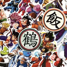 Pengfu Shop 100 Adet Tarzı Dragon Ball Süper Anime Karikatür Saiyan Goku Sticker Kaykay Gitar Bavul Motosiklet Graffiti Kendi Başına Yap Çıkartma (Yurt Dışından)