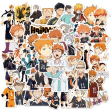 Pengfu Shop 50 Haikyuu Bir Stil Anime Haikyuu!! Dıy Dizüstü Telefon Gitar Bavul Kaykay Ps4 Oyuncak Voleybol Genç Haikyuu Sticker Için Çıkartmalar Paketi (Yurt Dışından)