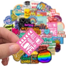 Pengfu Shop 50 Adet Bir Stil Adet Motivasyonel Alıntılar Çıkartmalar Dizüstü Bavul Grafiti Kaykay Telefon Ilham Verici Ifadeler Sticker Ingilizce Çıkartması (Yurt Dışından)