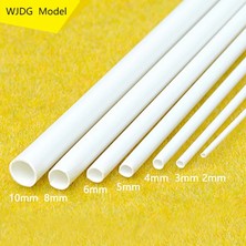 Pengfu Shop Çap 8mm 10PCS Tarzı Abs Yuvarlak Tüp Plastik Boş Tüp Çapı Dıy El Yapımı Kum Masa Malzemesi Model Yapı (Yurt Dışından)