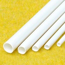 Pengfu Shop Çap 8mm 10PCS Tarzı Abs Yuvarlak Tüp Plastik Boş Tüp Çapı Dıy El Yapımı Kum Masa Malzemesi Model Yapı (Yurt Dışından)