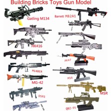 Pengfu Shop 6 Adet Set Stili 1:6 Ölçekli Oyuncak Tabanca Modeli G42 AK47 98K Tüfek Bulmacalar Yapı Tuğlaları Montaj Silahı Askeri Koleksiyonlar Sahne Sandpan Oyunu (Yurt Dışından)