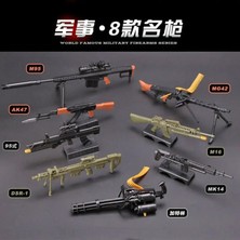 Pengfu Shop 6 Adet Set Stili 1:6 Ölçekli Oyuncak Tabanca Modeli G42 AK47 98K Tüfek Bulmacalar Yapı Tuğlaları Montaj Silahı Askeri Koleksiyonlar Sahne Sandpan Oyunu (Yurt Dışından)
