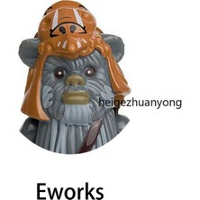 Pengfu Shop PG740 Stili Kavanoz Kavanoz Binks Chewbacca Han Solo Yapı Taşları Jawas Leia Ewoks Amidala Gamorrean Tuğla Şekil Noel Oyuncakları (Yurt Dışından)