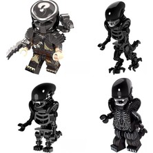 Pengfu Shop No.23 Tarzı Film Serisi Alien Terminatör Alien Vs Predator Aksiyon Figürü Prometheus Buz Canavarları Yapı Taşları Çocuklar Için Çocuk Oyuncakları (Yurt Dışından)