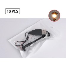 Pengfu Shop 10 Adet 1200168-BY Tarzı Trafik Sokak Lambası Şehir Yapı Taşları Tuğlalar USB Bağlantı Noktası ve LED Işık Kiti USB Hub Işık Algılama Otomatik Anahtar Fit LEGO (Yurt Dışından)