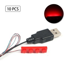 Pengfu Shop 10 Adet 1200168-BY Tarzı Trafik Sokak Lambası Şehir Yapı Taşları Tuğlalar USB Bağlantı Noktası ve LED Işık Kiti USB Hub Işık Algılama Otomatik Anahtar Fit LEGO (Yurt Dışından)