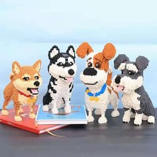 Pengfu Shop Corgi Tarzı Kutu Yok Karikatür Hayvanlar Husky Dachshund Mini Mikro Tuğlalar Modle Shiba Inu Schnauzer Kaniş Mike Köpek Yapı Taşları Kaniş Oyuncaklar Çocuk Için (Yurt Dışından)